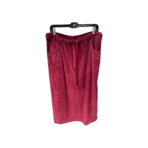 Silverbird Red Velour Drawstring Long‎